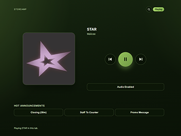 StoreAMP Player mobile interface